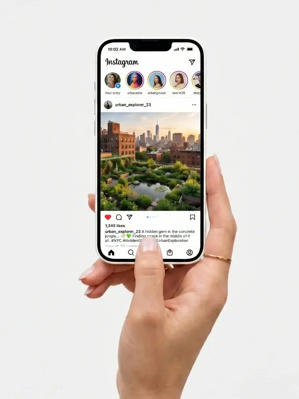 A social post shown on a phone — the kind of content Coba creates